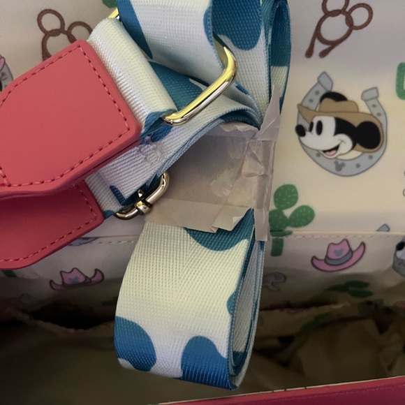 Disney Loungefly Western Mickey & Minnie Fringe Crossbody Bag Cowboy Cowgirl NWT - Picture 6 of 7